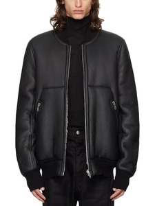 Men's Black and Off <b>White</b> Porterville Leather <b>Jacket</b> Stylish Two Tone Casual <b>Jacket</b> - Product Image 1