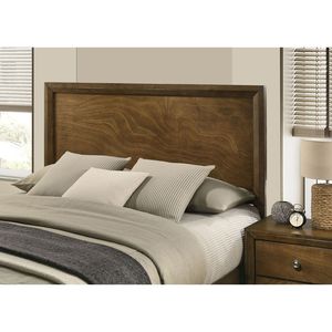 Letto con pannelli in legno di noce stile transizionale, robusto, 1 pezzo, matrimoniale, mobili per camera da letto di alta qualità - Product Image 2