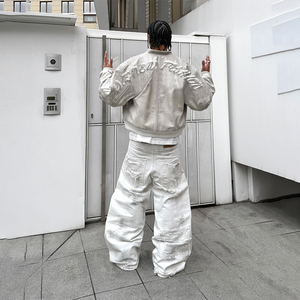 Jeans de Hombre de Alta Calidad Hechos a Medida. Diseño 2026. Pantalones Deportivos para Hombre. Traje de Jeans Oversize. Jeans Holgados para Hombre. Jeans de Corte Medio. Jeans de Moda. - Product Image 3