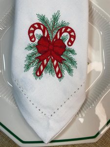 Serviette carrée en coton brodée à la main, moderne, durable, personnalisable, 18x18 pouces, pour usage en restaurant, XMC - Product Image 2