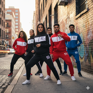 2025 New Reflective Athletic Tracksuit for Men Private Label Windbreaker Set With Screen Printing Process - Product Image 6
