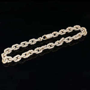 Chaîne de bijoux personnalisée en argent 925 plaqué rhodium avec moissanite taille brillant couleur D VVS1, style hip-hop pour fiançailles - Product Image 6