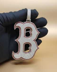 จี้เงินแท้ 925 ประดับเพชรโมอิสซาไนต์แบบ Iced VVS สั่งทำพิเศษ พร้อมสลักชื่อหรืออักษรย่อ ดีไซน์หรูหรา รับรองคุณภาพ สำหรับผู้ชาย - Product Image 6