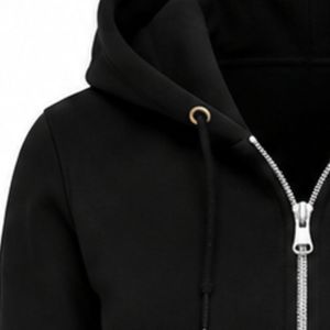 Women Custom Greek Full Zip Up Hoodie <b>Black</b> Fleece <b>Sweatshirt</b> With Embroidered Greek Letter Patch Premium Sorority Fashion Outer - Product Image 3
