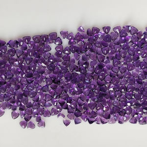 Ametista Africana Natural, Corte Trillón de 3.5MM, Gema Suelta de la Mejor Calidad, Calibrada para Joyería, Gemas de Red Mountain - Product Image 4