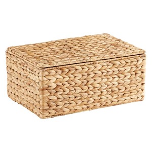Durable Handmade Sustainable Water Hyacinth <b>Basket</b> Eco-friendly Decorative Lightweight Storage Organizer For Home Organization - Product Image 1