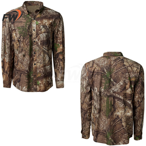 T-shirt de chasse pour homme personnalisé, best-seller, marque privée, prix de gros, vêtements de haute qualité, vêtements de chasse en coton pur pour l'extérieur - Product Image 3