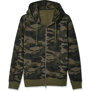 แขนยาวสีดำ Hoodies ขนแกะซิป Hoodies 100% ฝ้าย Hoodies - Product Image 1