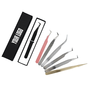 Juego de Pinzas para Cejas de Acero Inoxidable Personalizadas, Punta Puntiaguda, Duraderas, Estilo Moderno, para Depilación Facial y de Vello Encarnado - Product Image 1