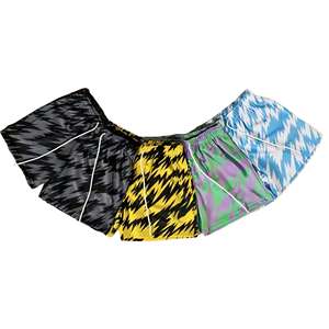 Pantalones Cortos Deportivos para Hombre con Estampado Geométrico, de Secado Rápido, Poliéster, Cintura Media, Largura Corta, Casuales - Product Image 1