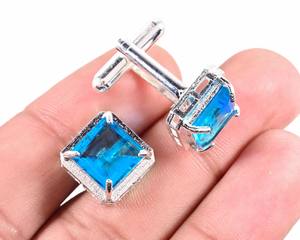 Boutons de manchette personnalisés pour homme en acier inoxydable |   Boutons de manchette de luxe pour mariage et affaires en gros - Product Image 2