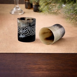Natural Buffalo Horn Whisky & <b>Beer</b> Shot Cup Eco-Friendly Handmade Modern Design for New Year & Graduation Celebrations - Product Image 3