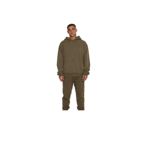 Sudadera con Capucha Extra Grande para Hombre, 450 GSM, Color Sólido, Felpa de Algodón, Estilo Casual, Diseño con Bolsillos, Corte Regular, Otoño - Product Image 1