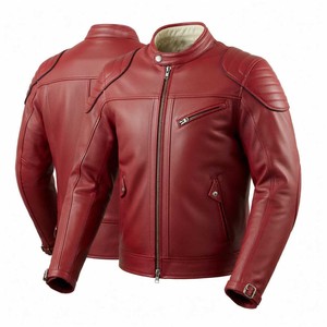 Heavy Duty Leather <b>Jacket</b> for Men Motorbike Biker Gear Vintage Style Genuine Cowhide Long Thin Pakistan - Product Image 2