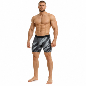 Sublimation Printed <b>Men's</b> Compression <b>Shorts</b> Fitness Workout <b>Base</b> <b>Layer</b> <b>Shorts</b> <b>Men</b> Elastic Waist <b>Short</b> Tights <b>Men</b> Yoga <b>Shorts</b> - Product Image 3
