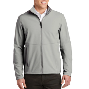 High Strength Microfleece Soft Shell <b>Jacket</b> for Adults Windproof Waterproof with Zipper <b>Long</b> Length Woven Canvas for Outdoor Use - Product Image 2