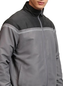 Veste de sport légère et respirante pour homme OEM, logo bicolore, coupe-vent, sweat-shirt de sport avec fermeture éclair pour la course à pied et les activités de plein air - Product Image 4