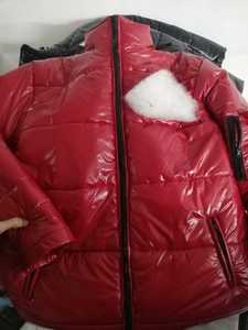 Red Men's Hooded Zip-Up Puffer Jacket Waterproof & Windproof <b>Heated</b> Winter <b>Coat</b> <b>with</b> Canvas Fabric Casual Outerwear - Product Image 5