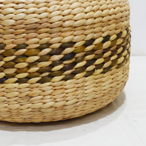 Tabouret tressé en jacinthe d'eau, mobilier d'assise naturel, personnalisé, léger, pour salon de ferme et d'hôtel - Product Image 5