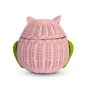Adorable Owl Shape Toy <b>Storage</b> <b>Basket</b> Rattan Nursery Room Furniture Kids Room <b>Storage</b> Solution For Daily Use Wholesale - Product Image 3