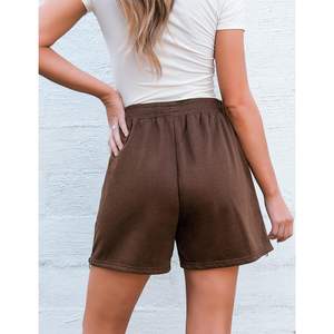 2025 pantalones cortos de chándal con cremallera lateral de cintura alta para mujer Casual Lounge algodón verano Athleisure bolsillos XS tamaño patrón caliente - Product Image 6