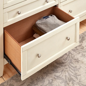 Modern White Wooden Bedroom Set with Storage Queen Size Dresser <b>Mirror</b> Nightstand Furniture - Product Image 5