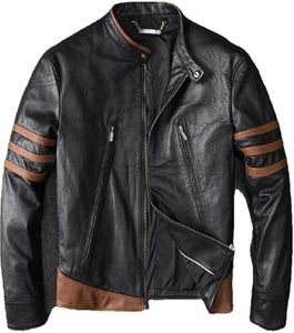 Chaqueta de cuero de primera calidad para hombre, estilo invierno, con cuero original, en oferta online a bajo precio. - Product Image 5