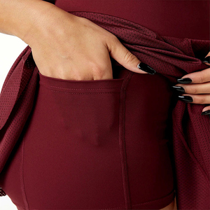 Women's Natural Waist Vintage Ruffles <b>Pleated</b> <b>Mini</b> <b>Skirt</b> Plain Dyed Breathable Sporty Woven Polyester Autumn - Product Image 5