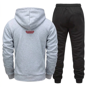 Conjunto Deportivo de Primera Calidad para Hombre, Modelo 2026, en Felpa Técnica, 100% Algodón, con Capucha, Dos Piezas, para Entrenamiento - Product Image 5