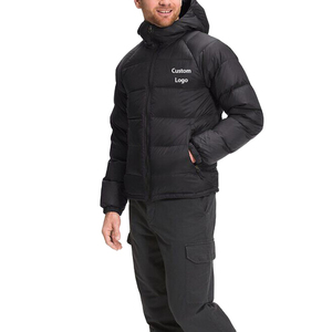 Thin Mens Long Hooded Puffer Jacket Winter Warmth <b>Bubble</b> <b>Coat</b> Waterproof Padded Outerwear Windproof Quilted Breathable - Product Image 5