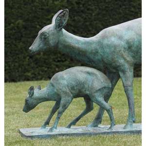 Estatua de Cierva Madre con Cachorro de Tamaño Real, Escultura Decorativa de Reno para Jardín, Otros Artículos para Eventos, Decoración Navideña - Product Image 4