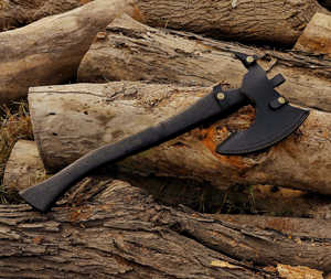 Hache de combat Viking Thewizcrafts haut de gamme, faite à la main, en acier industriel à haute teneur en carbone, avec manche en bois - Product Image 4