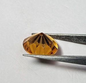 Citrine naturelle, pierre précieuse en vrac, coupe ronde en forme de fleur, pierre de haute qualité pour la fabrication de bijoux, conception de pendentif et d'anneau - Product Image 5