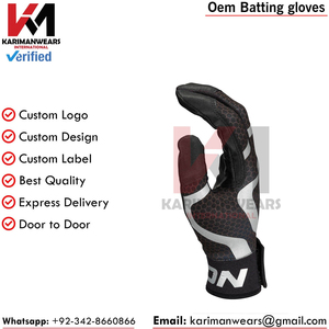 Guantes de Bateo OEM con Logotipo Personalizado, Diseño en Cuero, Proveedor Mayorista, Guantes de Bateo para Béisbol, Envío Rápido, Fábrica OEM - Product Image 4