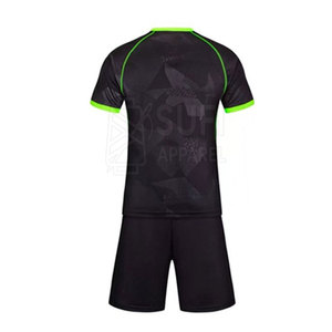 Ensemble d'uniformes de football respirants et légers en gros, à manches courtes, tailles et couleurs personnalisées, logos et numéros sur mesure - Product Image 2