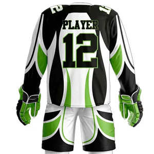 ชุดยูนิฟอร์มฮอกกี้น้ำแข็งชายแบบกำหนดเองปี 2026 สำหรับการแข่งขัน 7 คนต่อทีม ผลิตจากโพลีเอสเตอร์ที่ใส่สบาย ระบายอากาศได้ดี รับผลิตแบบ OEM พร้อมพิมพ์ชื่อทีมและโลโก้ตามสั่ง ชุดสำหรับผู้ใหญ่ - Product Image 2