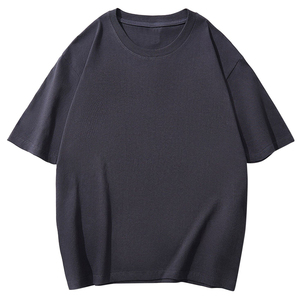 Customize High-quality Oversized Hip Hop Knitted 100% <b>Ring</b> Spun Cotton Men's T-shirt DTG Printed Logo Breathable Quick Dry Men - Product Image 5