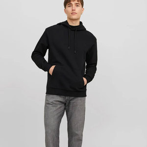 Sweat-shirt à capuche pour homme, coupe classique, en mélange de coton tricoté, streetwear d'hiver - Product Image 2