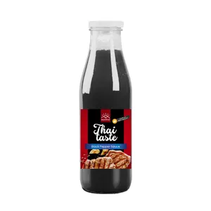 WANMAI29 Schwarze Pfeffers auce Traditioneller Geschmack Süß für Gourmet-Restaurant 300ml Red Mason Shiny Jade Bottle Chili Glass