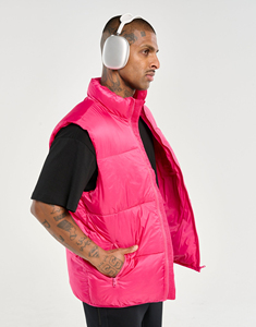 <b>Men's</b> Sleeveless Color Blocking Gilet <b>Winter</b> Detachable Padded Cotton Down Puffer Vest <b>Jacket</b> for <b>Men</b> - Product Image 3