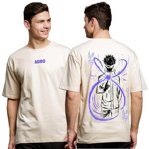 Camisetas informales con logotipo personalizado para hombre, camiseta teñida lisa de manga corta con cuello redondo y relieve de gran tamaño - Product Image 6