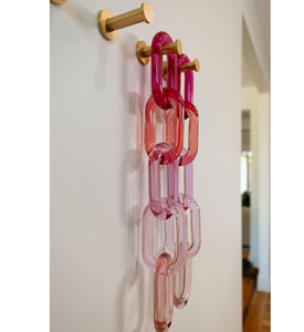 Chaîne de maillons en résine époxy, décoration murale artistique personnalisable, chaîne de maillons en résine multicolore - Product Image 5