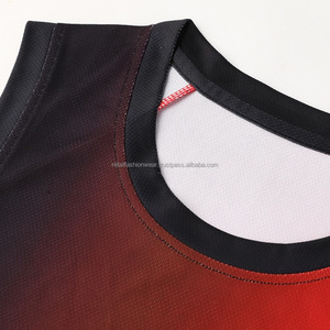 Tenue de sport de basket-ball pour hommes Bsci Vente en gros sans manches à séchage rapide Double poche latérale Respirante Imprimé Ensembles grande taille pour adultes - Product Image 3