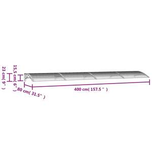 Toldo de policarbonato transparente negro, toldo de aluminio ABS para exteriores, gazebo y pérgola - Product Image 6