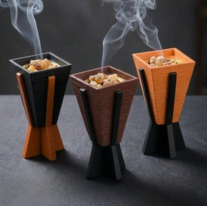 Brûleur d'encens en résine moderne de luxe avec support, porte-encens en résine pour aromathérapie, décoration d'intérieur - Product Image 1