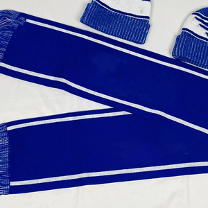 Conjunto de Bufanda y Gorro de Punto Azul Rey y Blanco Zeta Phi Beta Finer Womanhood - Set de Regalo de Lujo de la Hermandad Amicae Legacy, Artículos Universitarios - Product Image 6