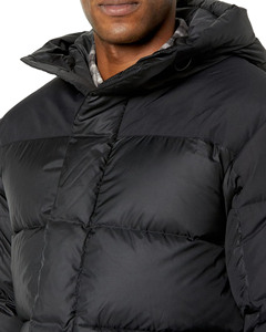 เสื้อแจ็คเก็ตพัฟเฟอร์บุขนเป็ดสำหรับผู้ชาย พิมพ์โลโก้ได้ตามต้องการ แฟชั่นฤดูหนาว คุณภาพสูง มีฮู้ดและคอตั้ง - Product Image 6