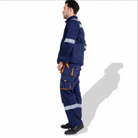 Combinaisons de travail de sécurité respirantes de haute qualité sur mesure en gros, ensembles unisexes en polyester réfléchissant et imperméable