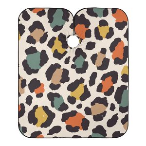 Capa de Corte de Pelo Profesional Impermeable con Logotipo Personalizado, Capa de Peluquería con Broches, Cuello de Neopreno y Silicona, Color Negro - Product Image 1