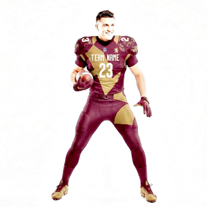 Uniforme de football américain en marron avec couleur kaki, qualité supérieure, respirant, uniforme de football à prix d'usine - Product Image 1